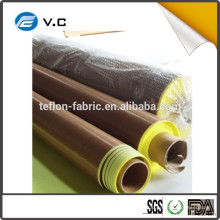 Cinta antiadherente de teflón de PTFE de la fibra de vidrio de la venta caliente antiadherente con color marrón negro